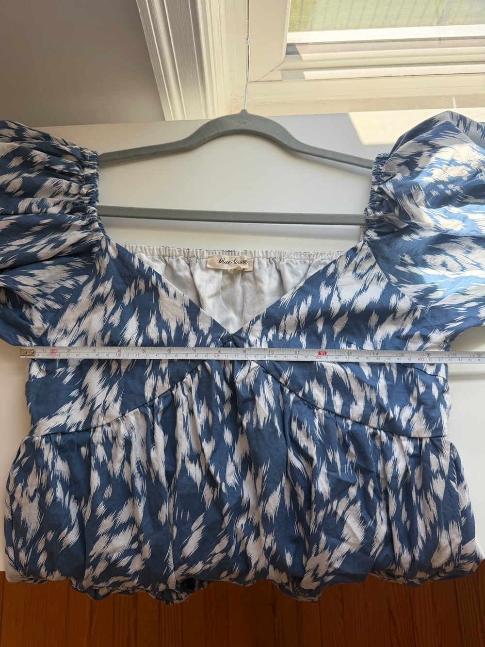 Anthropologie ๐ฉต Mini Dress Puff Puff Sleeve Medium - Picture 8 of 12